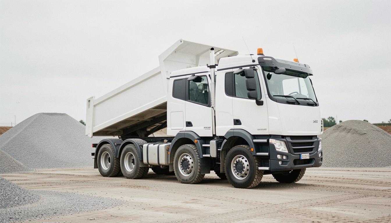 Camion-benne 8x4 : capacité, dimensions et usages